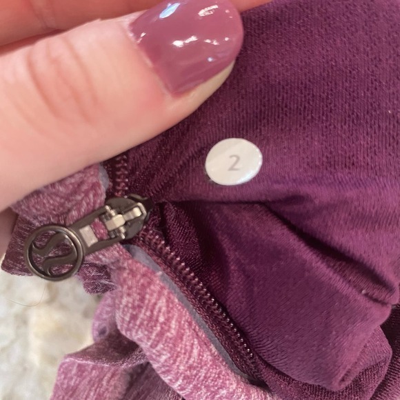 Lululemon Run Your Heart Out Pullover Quarter Zip in Heathered Plum - Picture 6 of 10